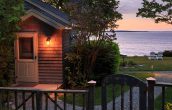 A sunset view from our Camden, Maine bed and breakfast