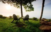 Chairs overlooking Penobscot Bay