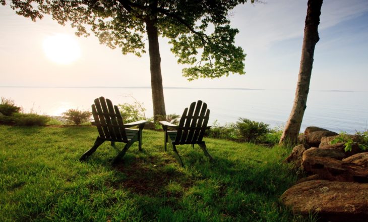 Chairs overlooking Penobscot Bay