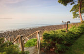 Sunrise over the beach at the Inn