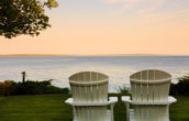 Sunrise at our oceanfront bed and breakfast