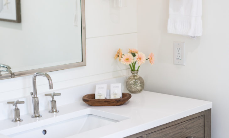 Soaking tub in the Carson bathroom at our Camden, Maine bed and breakfast