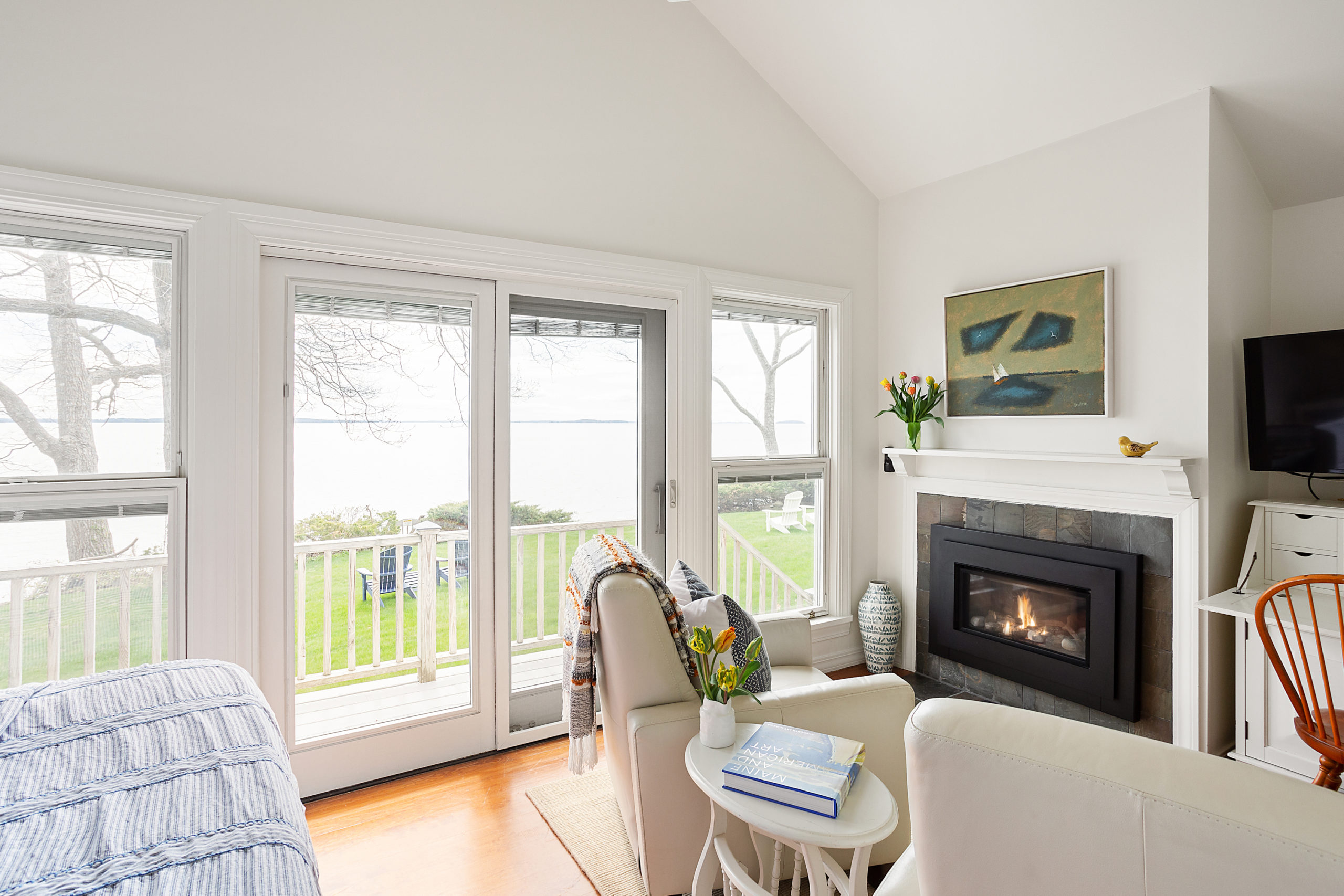 Room view at our Maine oceanfront cottage rental