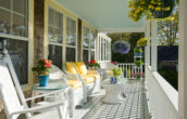 Main House porch overlooking the ocean