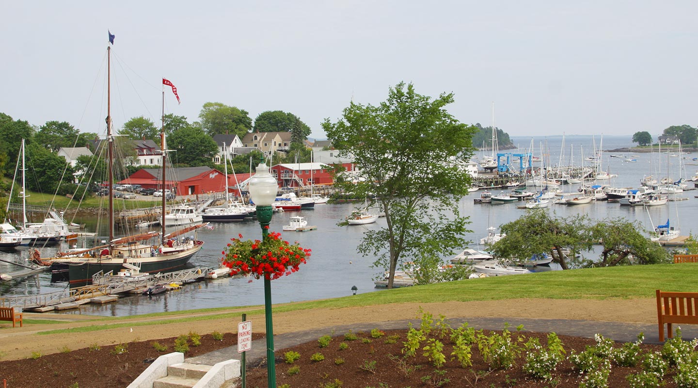 Boats in the bay near Camden, Maine