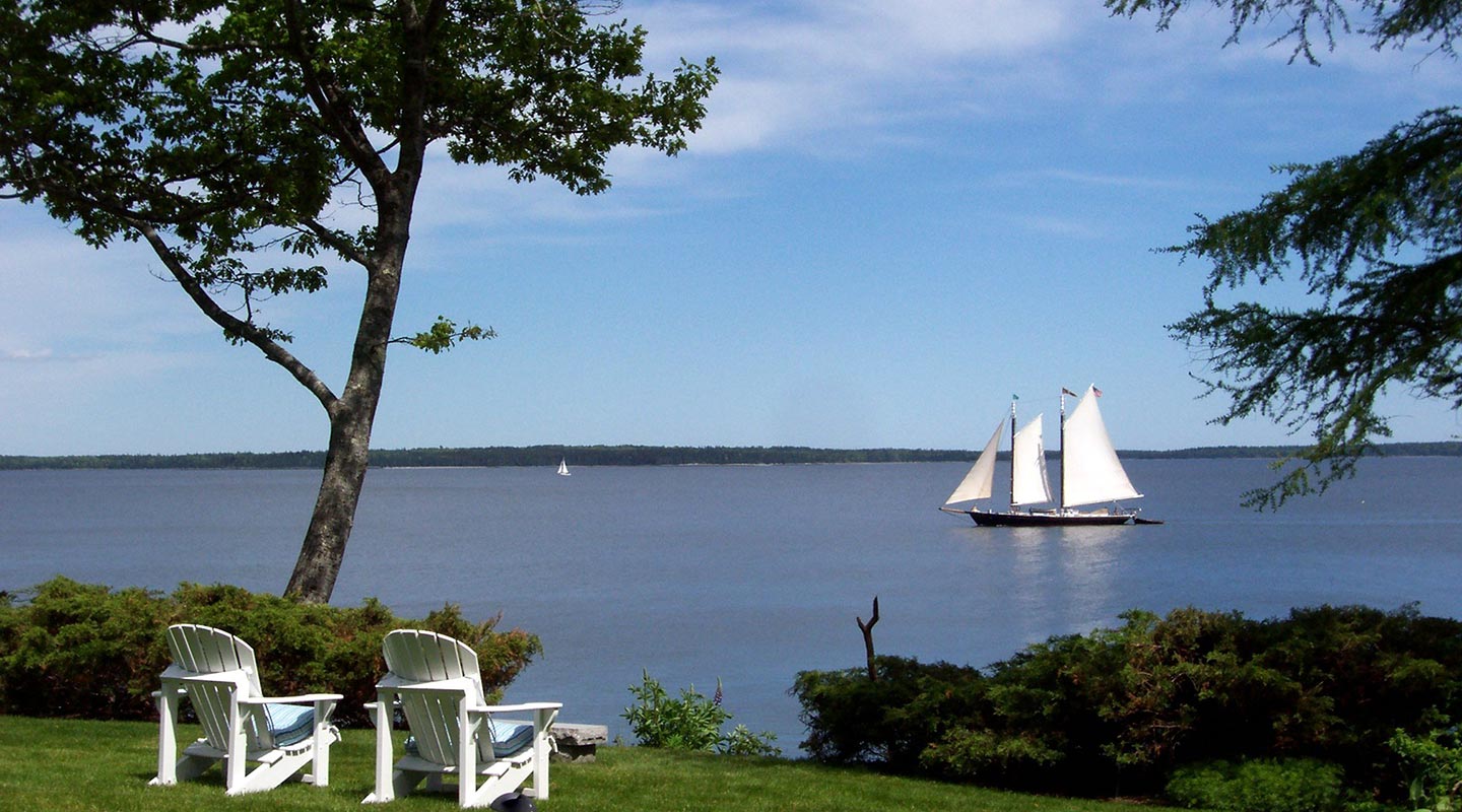 A sailboat in the distance