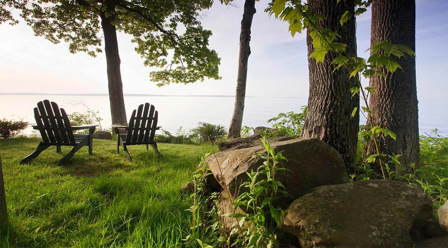 Enjoying the ocean views at our luxury Camden, Maine Inn