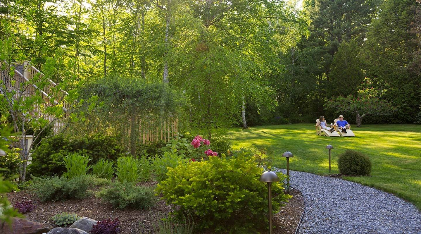 Gardens at our boutique hotel on the Maine Coast