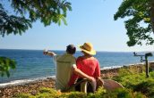 Couple at our boutique hotel in Camden, Maine