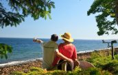 Couple at our boutique hotel in Camden, Maine