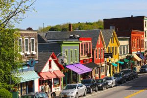 "Camden Maine, View on Town Shoppes"