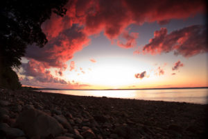 Beautiful sunrise at our romantic B&B in Maine