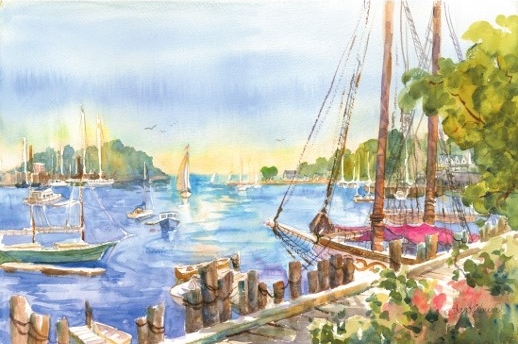 Camden Summer by Jan Kilburn (watercolor)