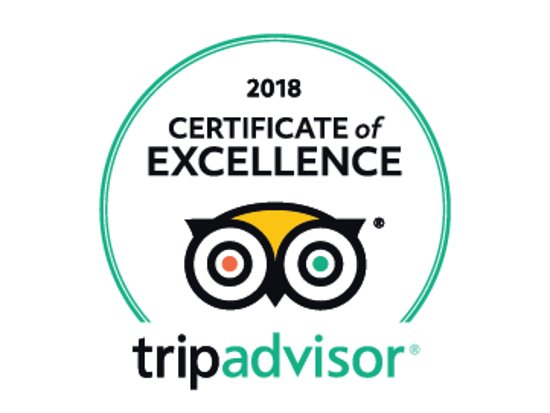 TripAdvisor Certificate of Excellence 2018