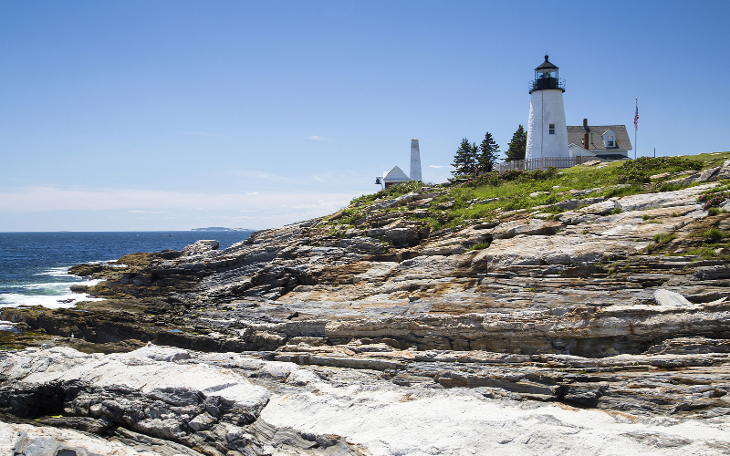 Pemaquid Point Lighthouse While Sightseeing in Maine