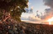 Sunrise over the coast of Maine